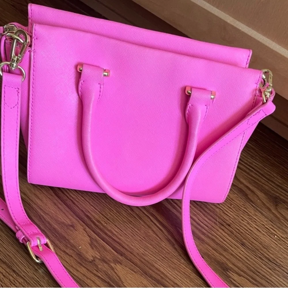 Vince Camuto Satchel Shocking Pink - Picture 3 of 5